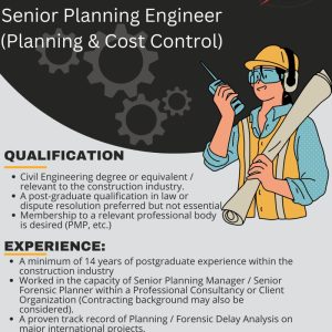 Senior Planning Engineer (Planning & Cost control) Opportunity