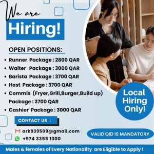 Various Restaurant Job Vacancies in Qatar