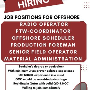 Various Offshore jobs in Qatar