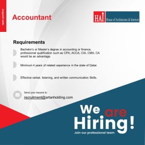 Accountant Vacancy in Qatar